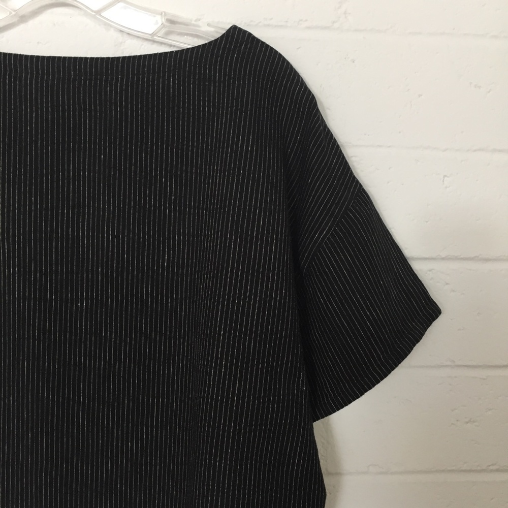 Eileen Fisher Pinstriped Top M - Picture 7 of 10